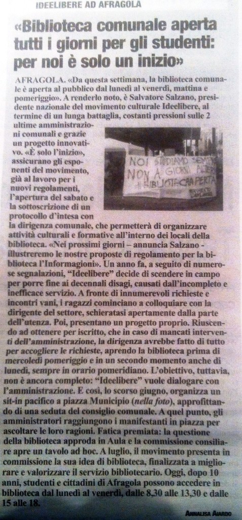 Articolo il "Roma" - 5/09/2014